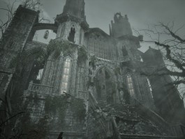 UE5虛幻恐怖陰森廢棄大教堂場景